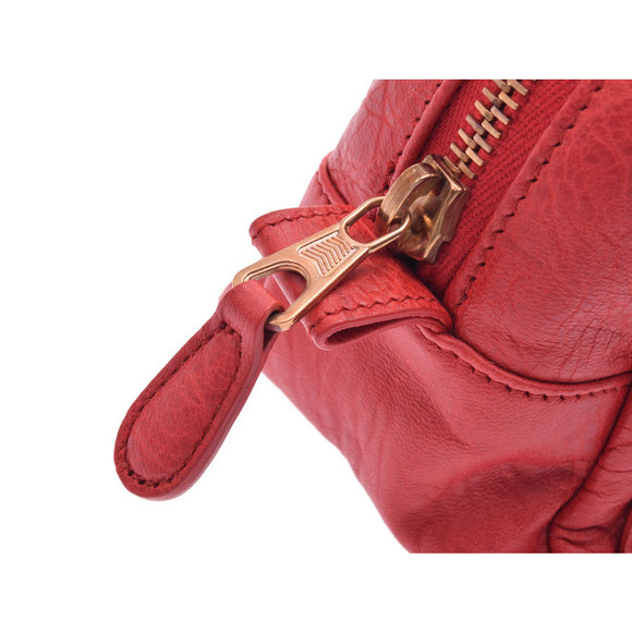 Balenciaga Giant Stud Leather Pouch Red PG - Picture 8 of 9